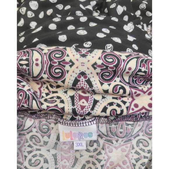2 Lot LulaRoe Women's Maxi Skirt Plus Size 3X Polka Dot Paisley Fold Over Waist - Picture 10 of 11